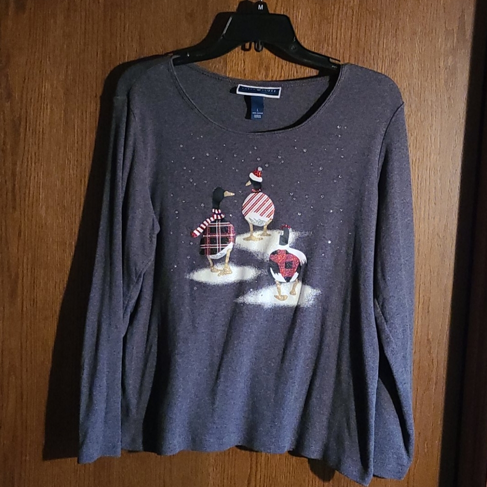 Holiday geese tee shirt